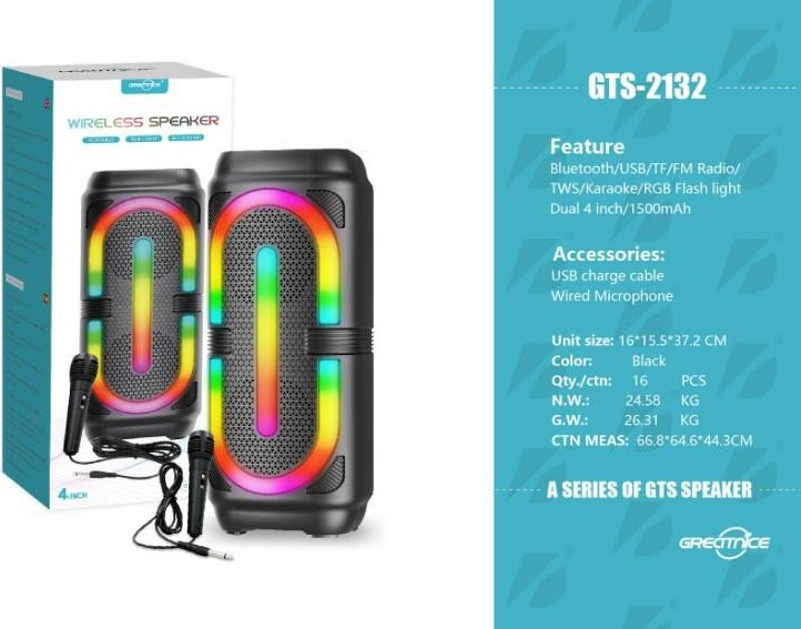 اسپیکر بلوتوث گریت نایس مدل GTS_2132
