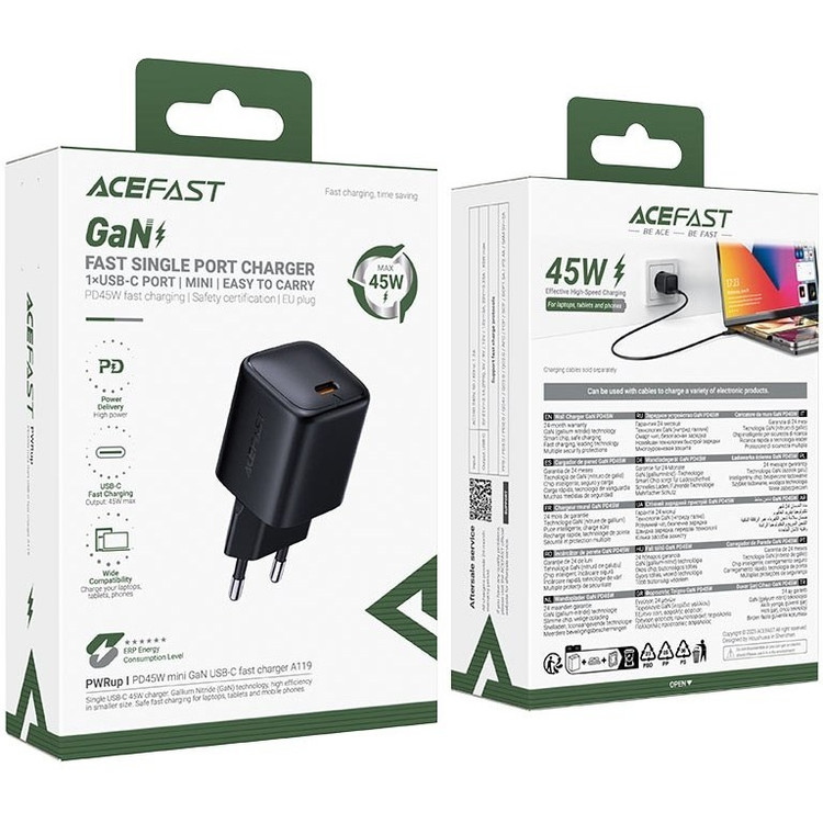 شارژر دیواری 45 وات ایس فست مدل A119